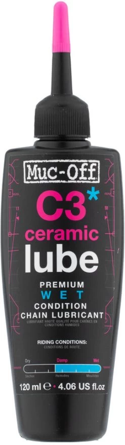 Muc-Off Lubrifiant Pour Chaîne C3 Ceramic Wet Lube Avec Lampe UV -Composants De Vélo 283404