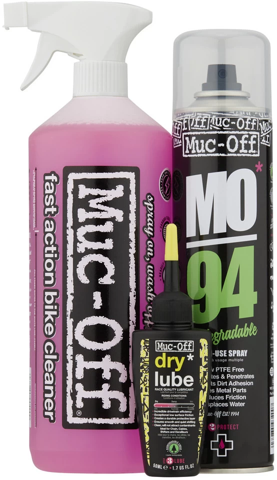Muc-Off Kit D'Entretien Pour Vélo Wash, Protect, Dry Lube Kit 3 Muc-Off Kit D'Entretien Pour Vélo Wash, Protect, Dry Lube Kit